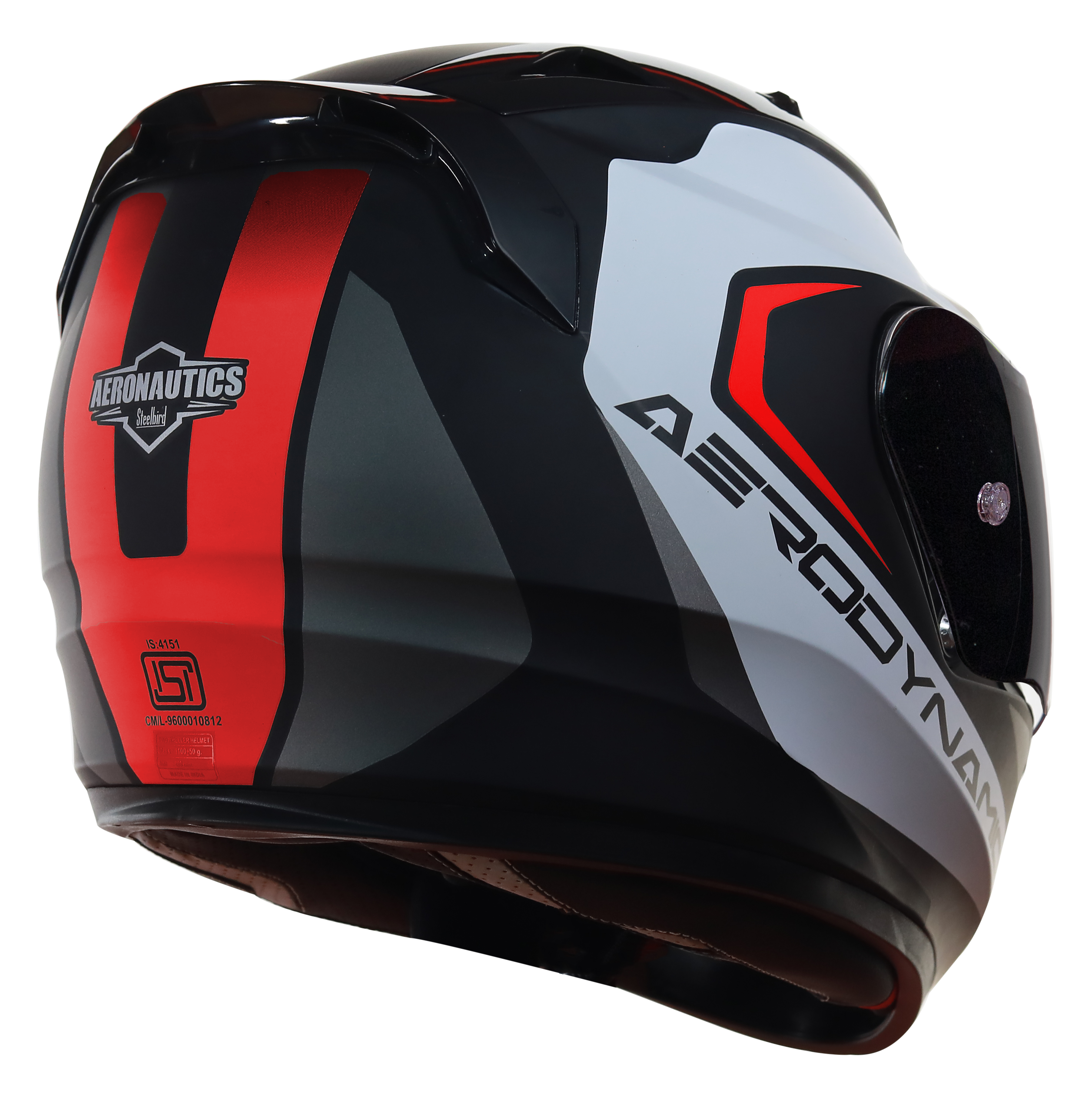 SA-1 Aerodynamics Mat Black/Red With Anti-Fog Shield Gold Chrome Visor 